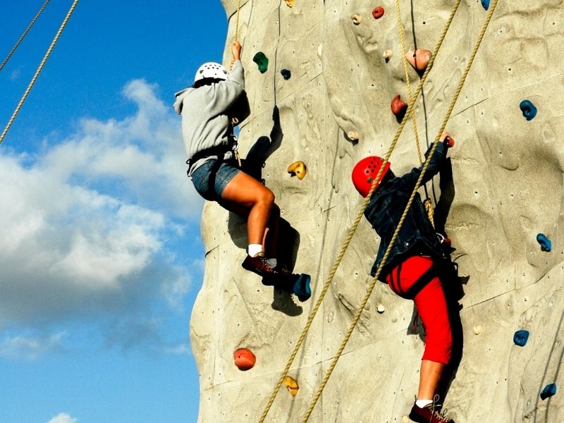 Rock climbing in Manali and Kasol on forested cliffs and mountain rock faces.